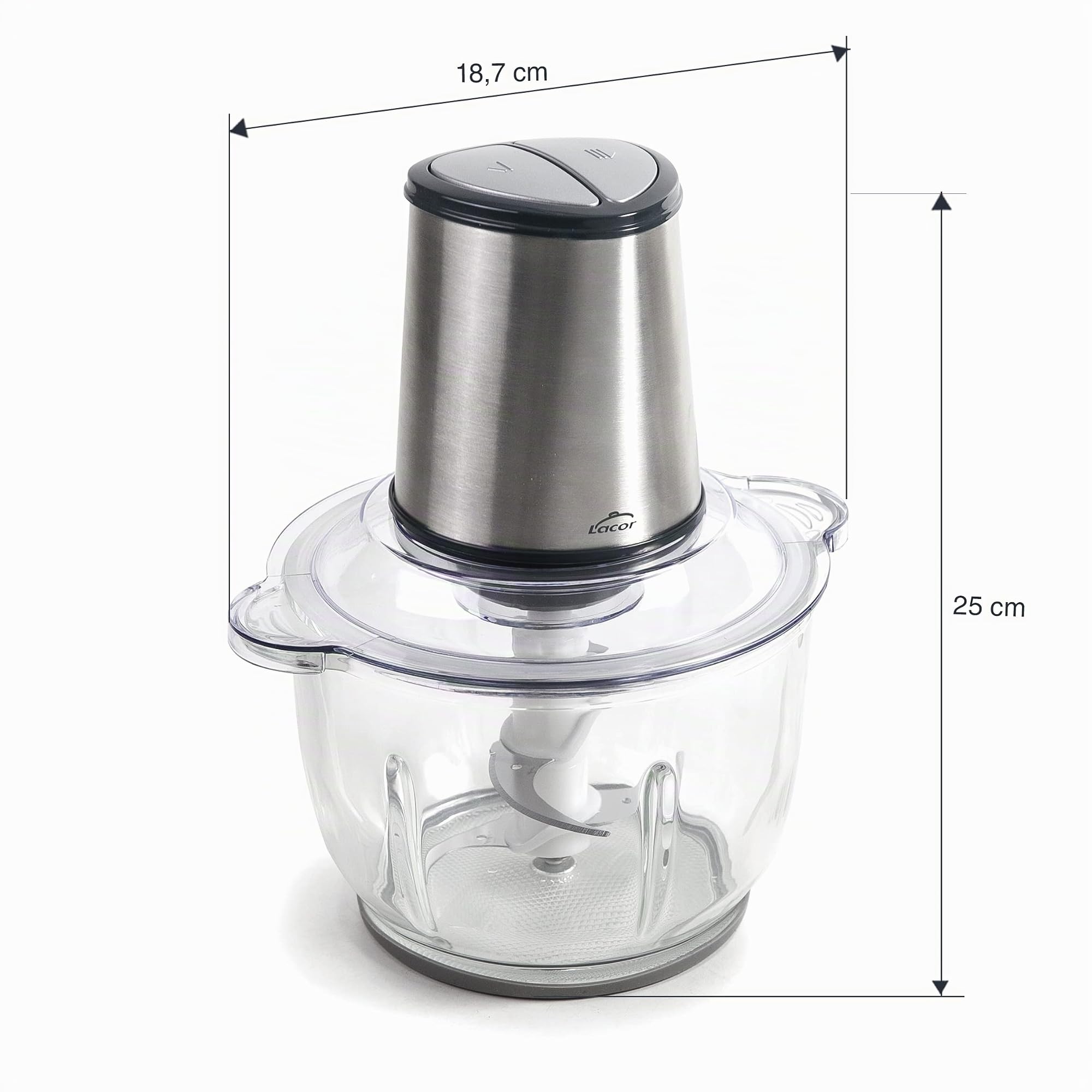 LACOR 69077 - Coupe-Automatique, Coupe-Nourriture, Hélico avec Cu... | Ustensile professionnel durable; conçu pour un rendement optimal y nettoyage rapide et facile au lave-vaisselle