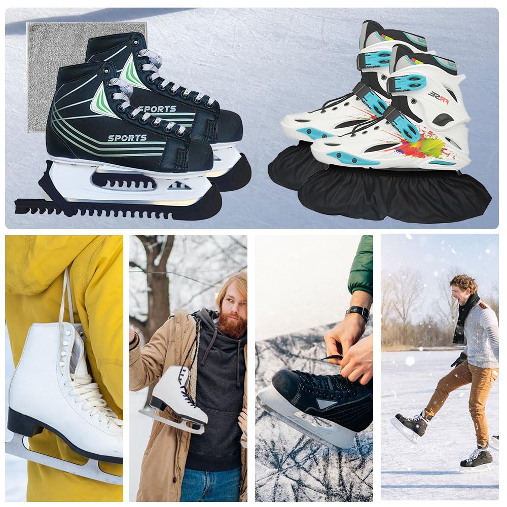 BOUFEIDA Kufenschoner Verstellbar - Universaler Schutz Für Schlittschuhe, Für Kinder & Erwachsene