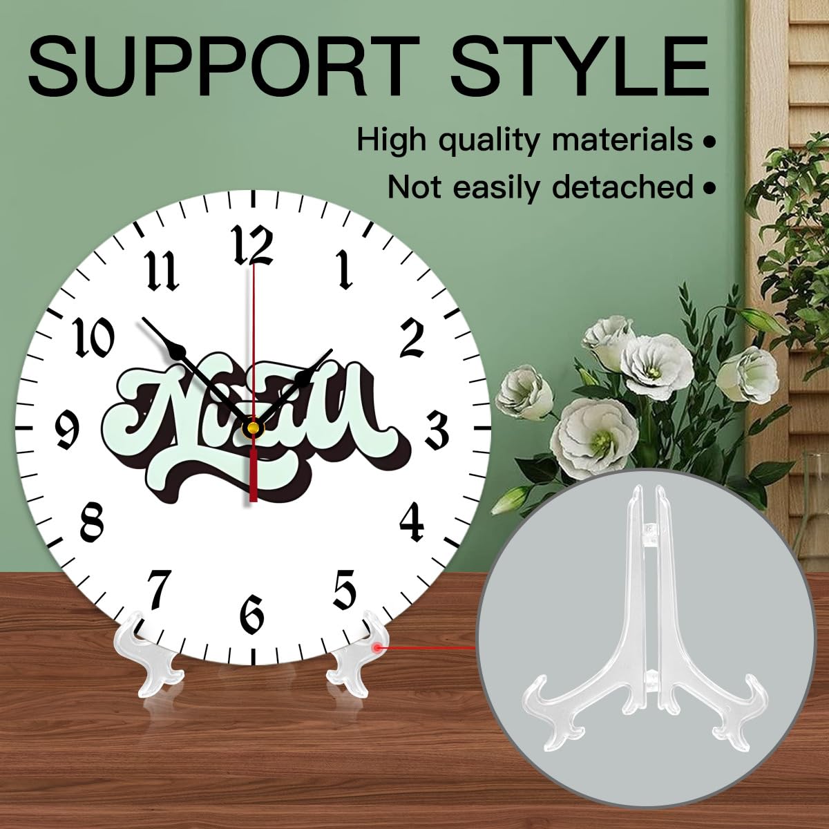 Amazon.co.jp: Niziu ニジュー 壁掛け時計 丸型デジタル掛け時計 木製