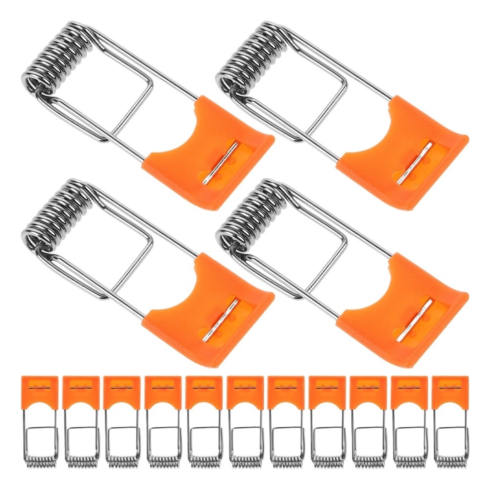 Maryear Orange Spring Clips Recessed Lighting 200Pcs Spring Clips For Downlights Led Strip Lights Stainless Steel Ceiling Fixture Easy Installation Versatile(Orange)