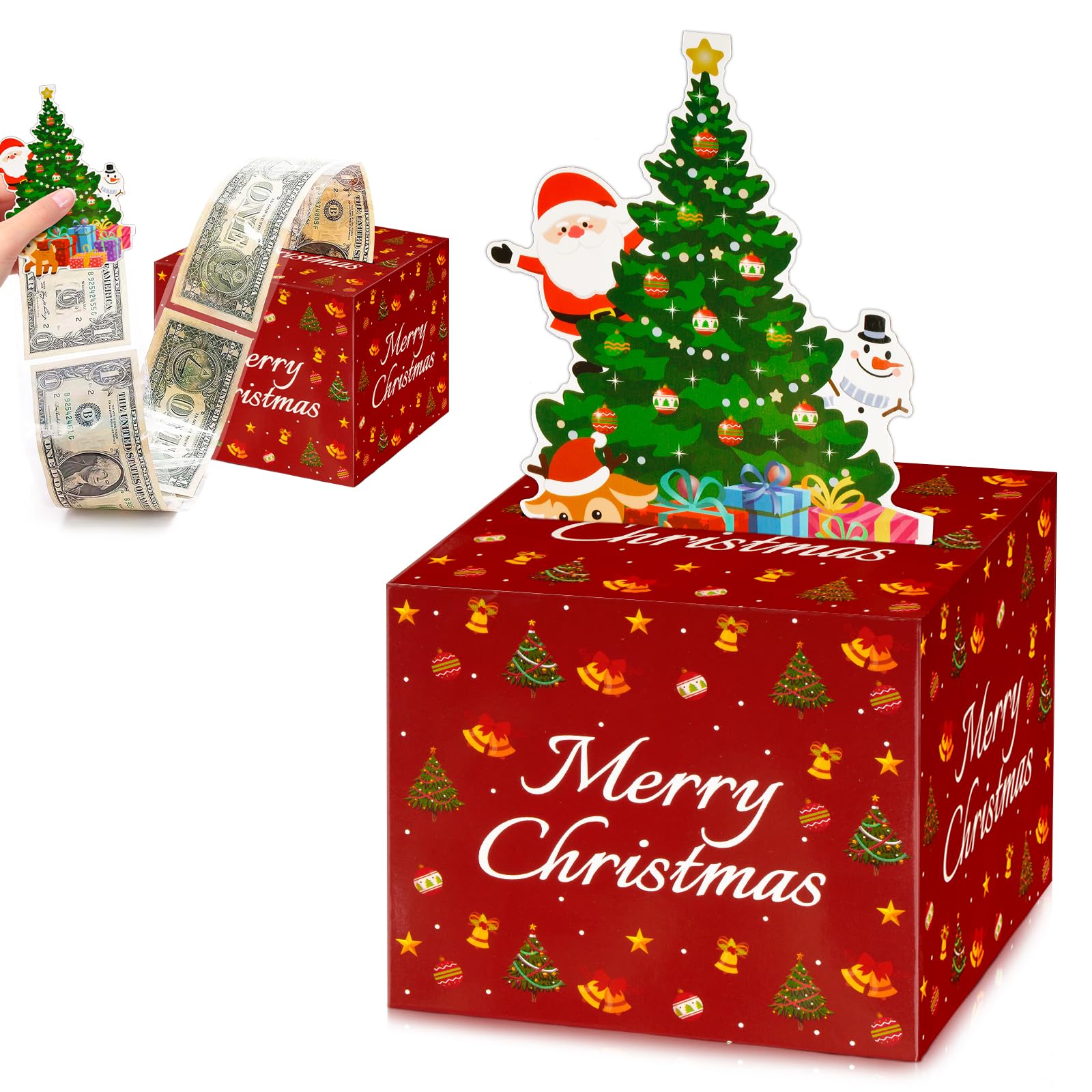 Scatola Sorpresa Natale 2025, Scatola Regalo Per Denaro, Scatole Piega Denaro Per Bambini Adulti~p184253379
