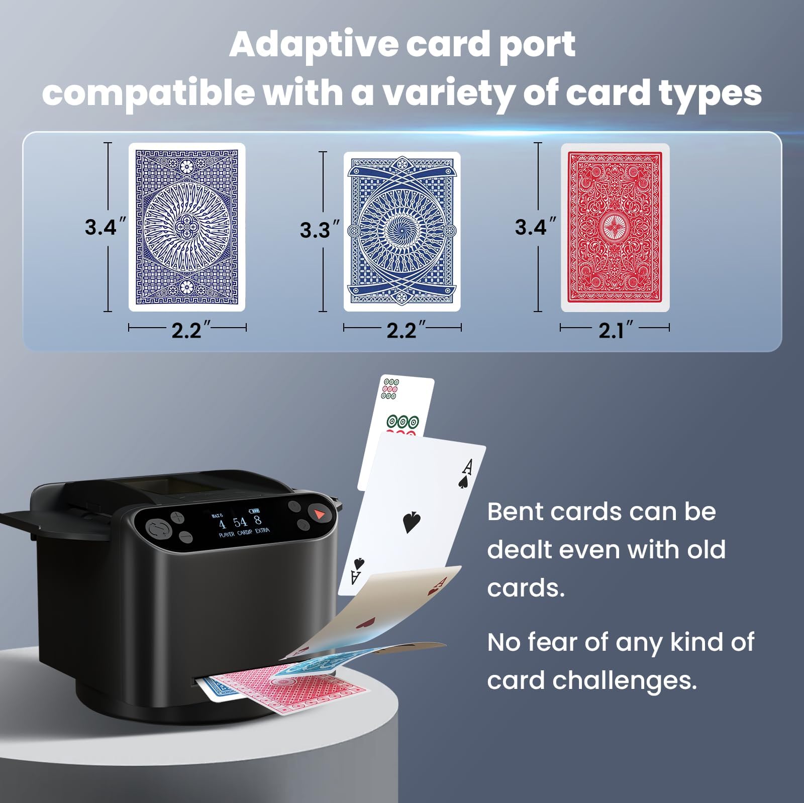Shaker e distributore automatico di carte 2 in 1 con 4 telecomandi