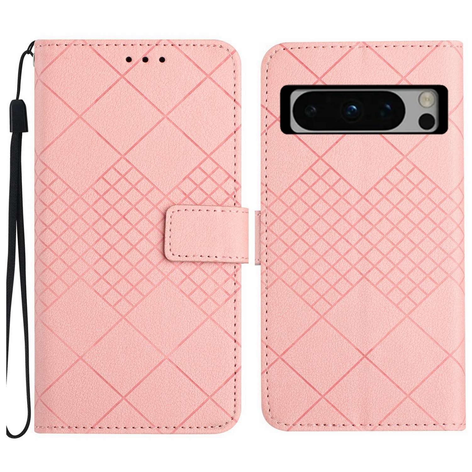 Housse portefeuille Google Pixel 8A rose pour protection portable - 7