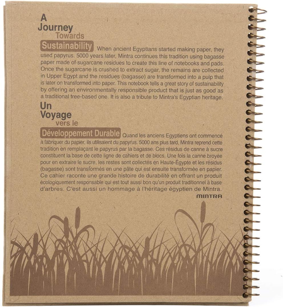 Mintra 100% Recycled Notebooks (Letter Size (8.5in x 11in), Plain Cover 3pk)