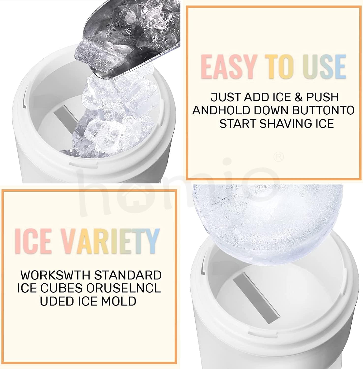 Portable Ice Crusher - Make Snow Cones & Cocktails! -7
