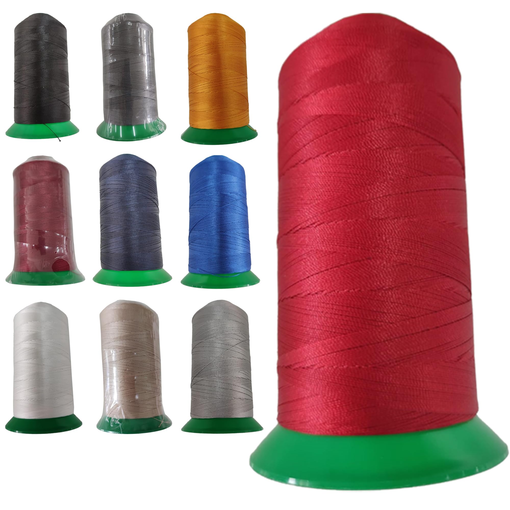 Nähgarn für Nähmaschine für den Außenbereich 100% Polyester, Spule mit 1500 Metern in verschiedenen Farben. Strapazierfähiges Nähgarn für