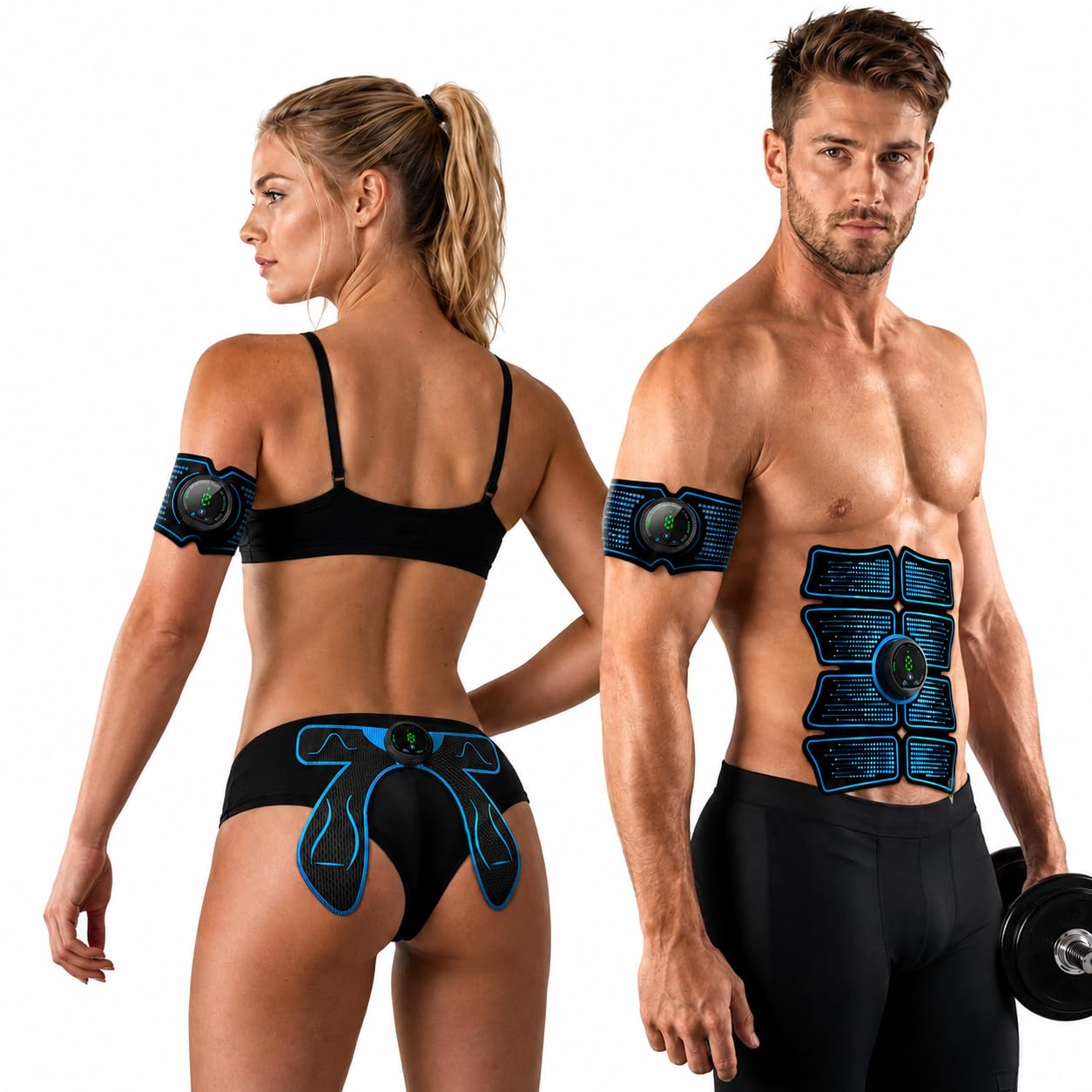 Portable Home Fitness Muscle Stimulator, Abs Booty Trainer for Full Body