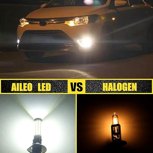 Miniatura 7 de H1 Luces antiniebla LED DRL de 1200 lúmenes, haz de 360, bombillas LED de xenón 6000 K, bombillas de repuesto superbrillantes para automóviles,