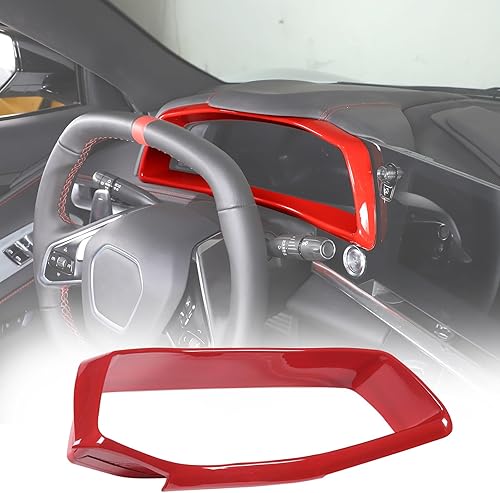 Sekhyna Marco de panel de tablero compatible con Corvette C8 Stingray 2020-2023 ABS 1 pieza de accesorios de marco de velocímetro electrónico de