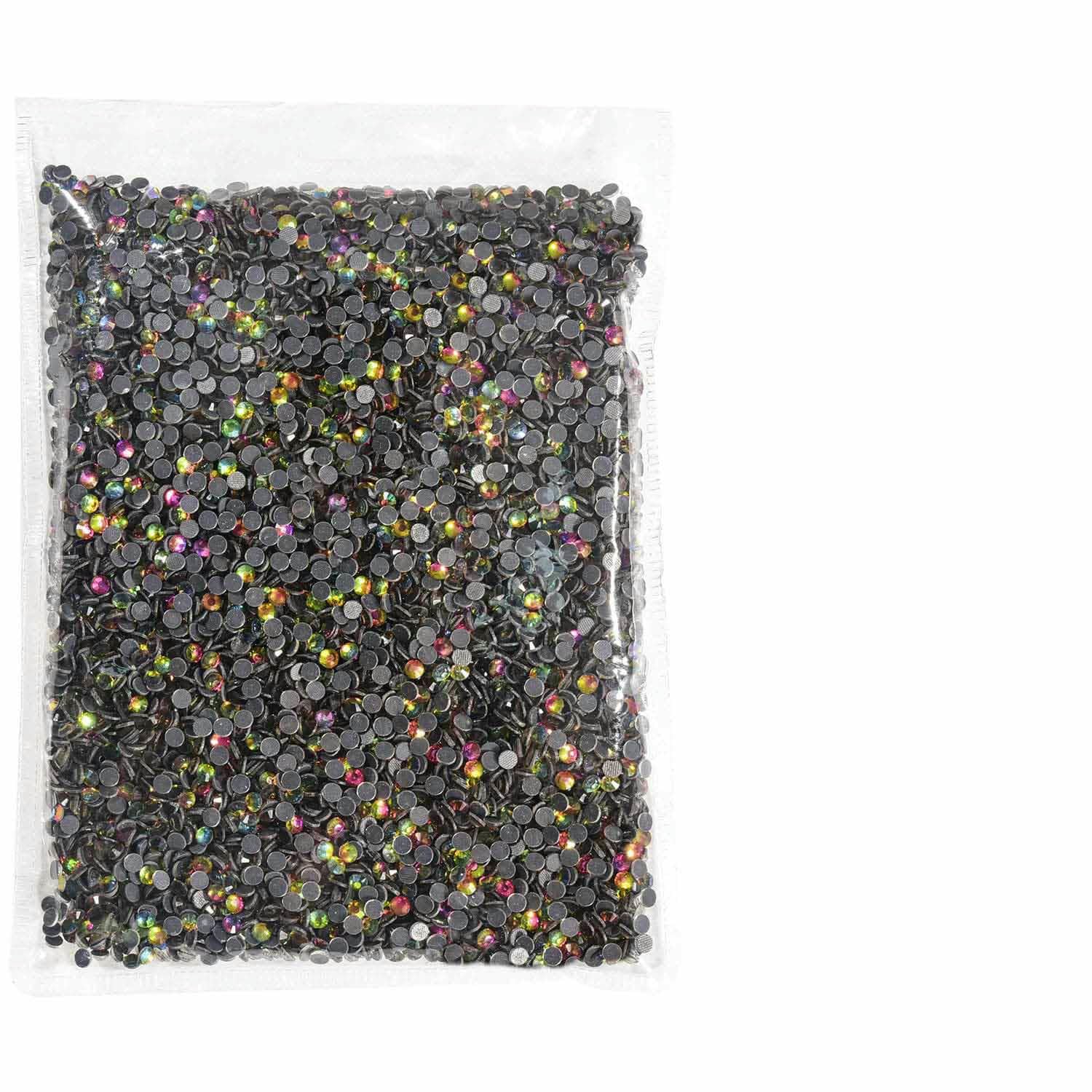 36 colori in sfusi, strass hotfix, cristalli flatback, strass di vetro per accessori fai da te per unghie - Arcobaleno - SS10-14400