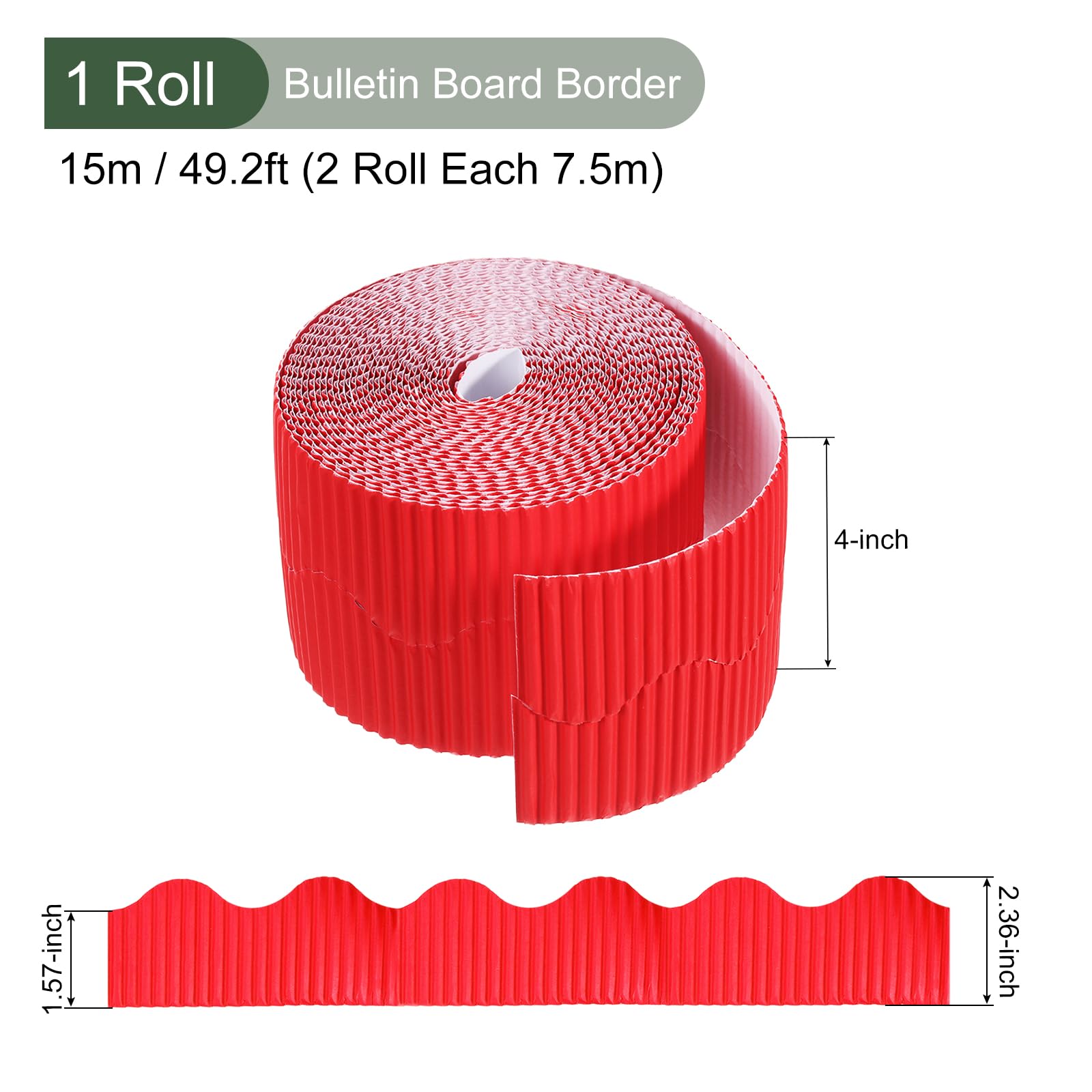 YOKIVE 1 Roll Bulletin Board Border, White Board Trim Edge Scalloped Cork Board Border - Image 2