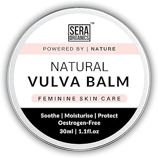 Natural Vaginal Moisturiser for Vaginal Dryness – Menopause Support, Vulva Cream Balm, Helps Relieve Irritation, Dryness, Itching, Chafing, Odour, Discomfort, Oestrogen Free (30ml) by Sera Organics