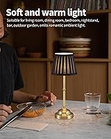 Vista 3 de KDG Cordless LED Table Lamp Set of 2, Portables Fabric Shade Desk Lamps, 5000mAh Rechargeable Battery Powered Lighting, Dimmable Light for Dining