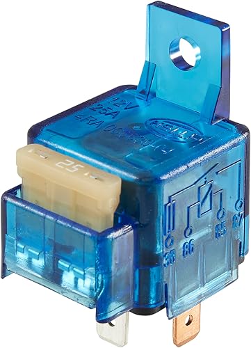 HELLA 003530041 Relé ISO SPST de 12 V25 amperios Mini con fusible y soporte de 25 amperios