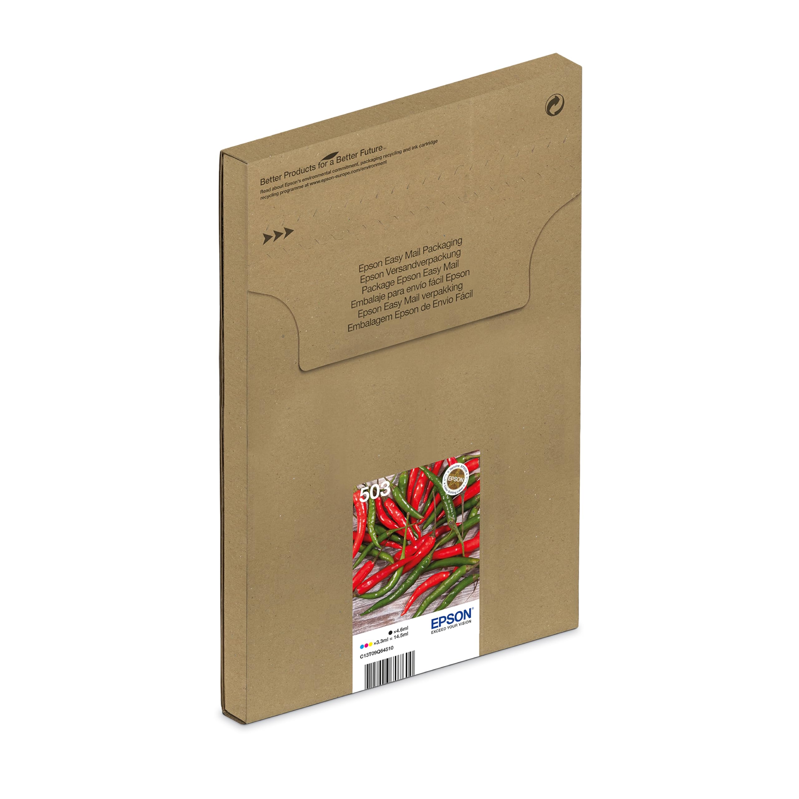 Epson 503 Chillies, Genuine Multipack, Eco-Friendly Packaging, 4-Colours Ink Cartridges