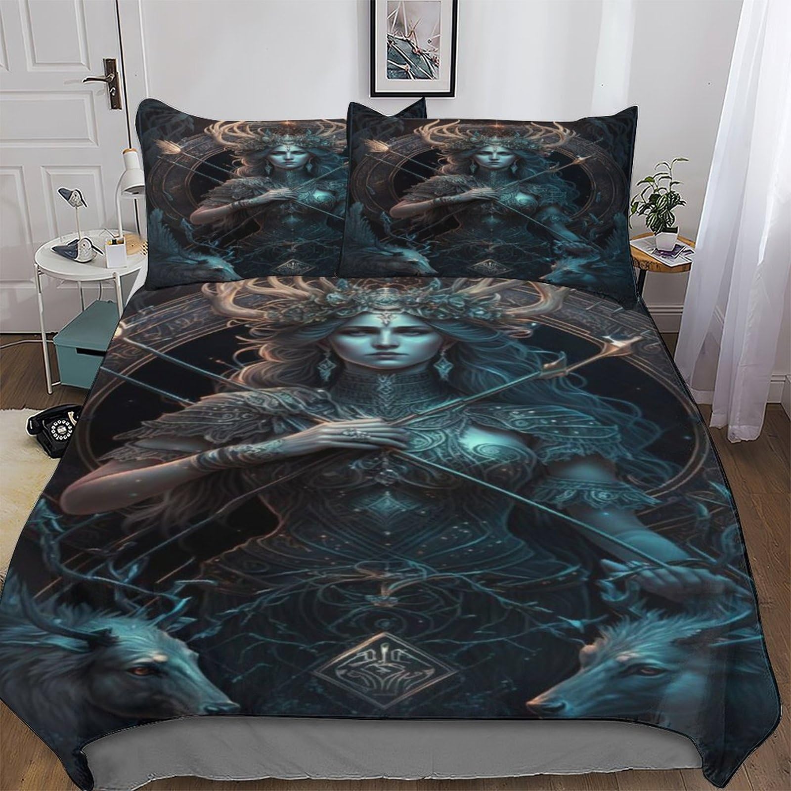 GFTTTFG Sagittarius Bedding Set Duvet Cover Soft Quilt Cover for Kids, Girls, Boys And Teens 2 Pieces with Pillowcase Cosy Bed Linen Single(135x200cm)