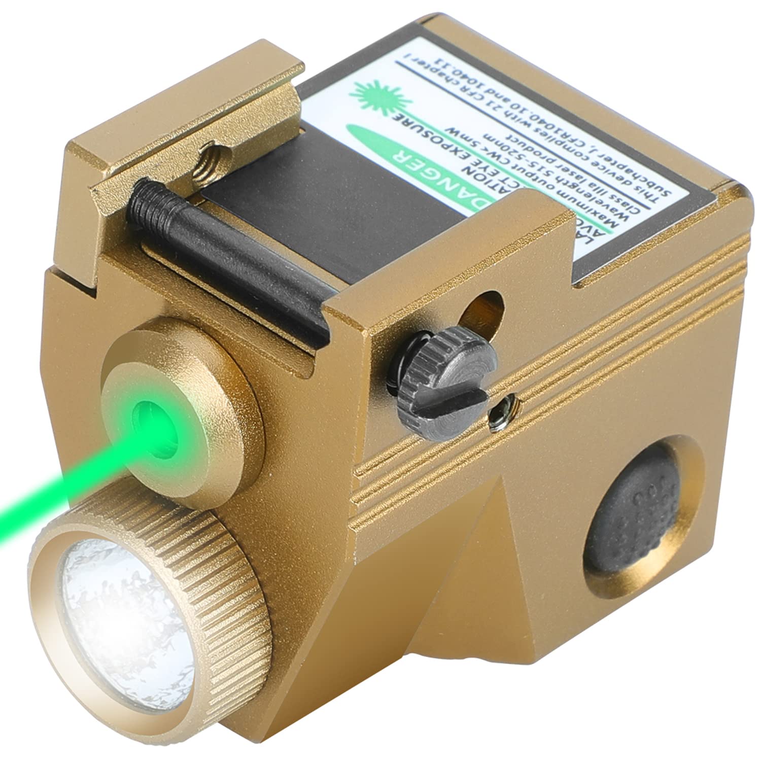 Laser Sight with 500 Lumens Tactical Flashlight, USB Rechargeable Gun Laser Light Combo for Picatinny Rail with Light Strobe Function for Glock