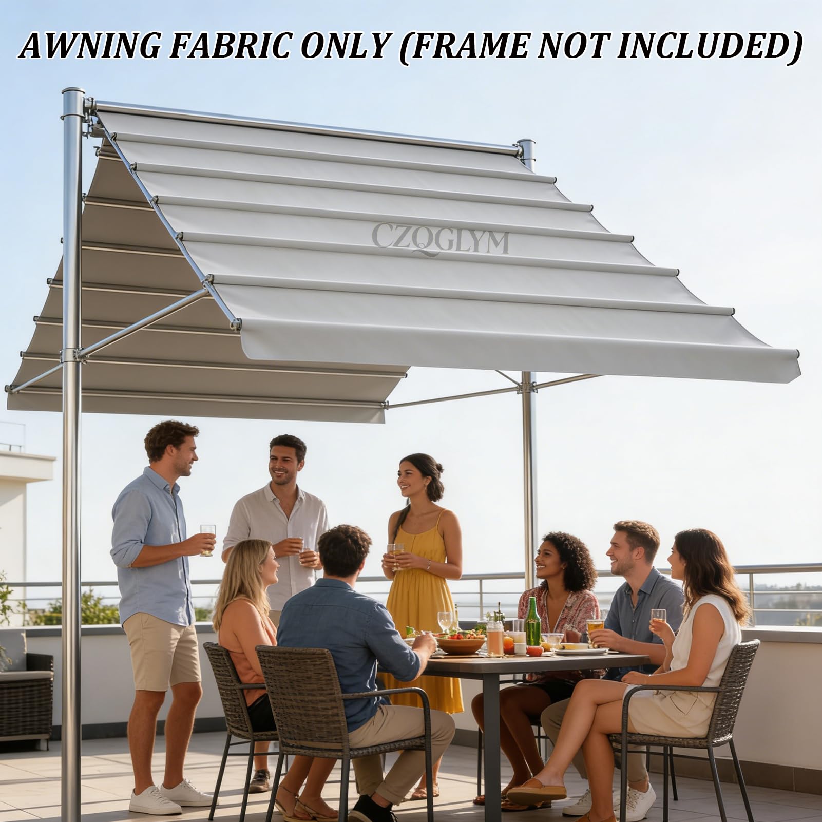 Tenda Parasole Retrattile Impermeabile,Esterno Tenda a Vela Giardino