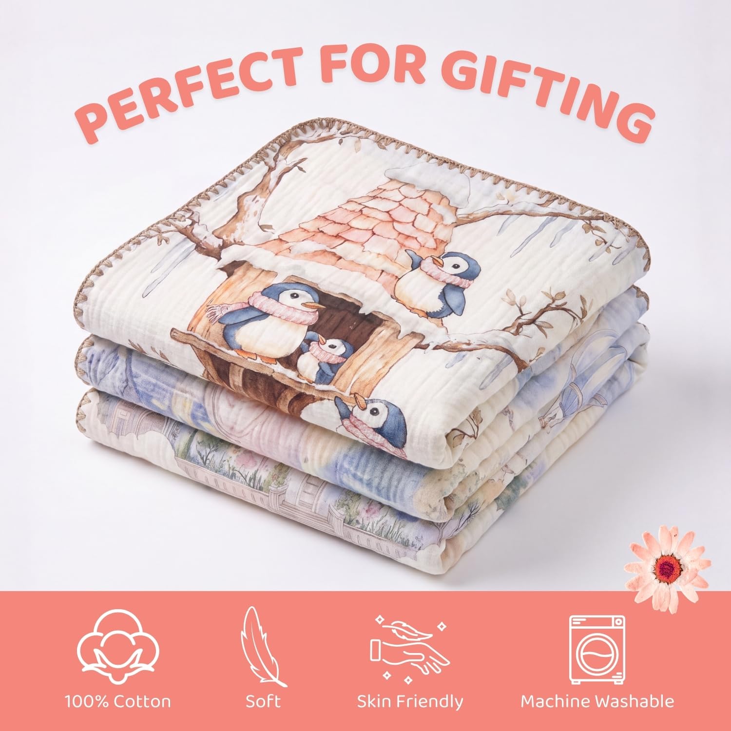 haus & kinder Muslin Blanket - Newborn Baby Blanket -6