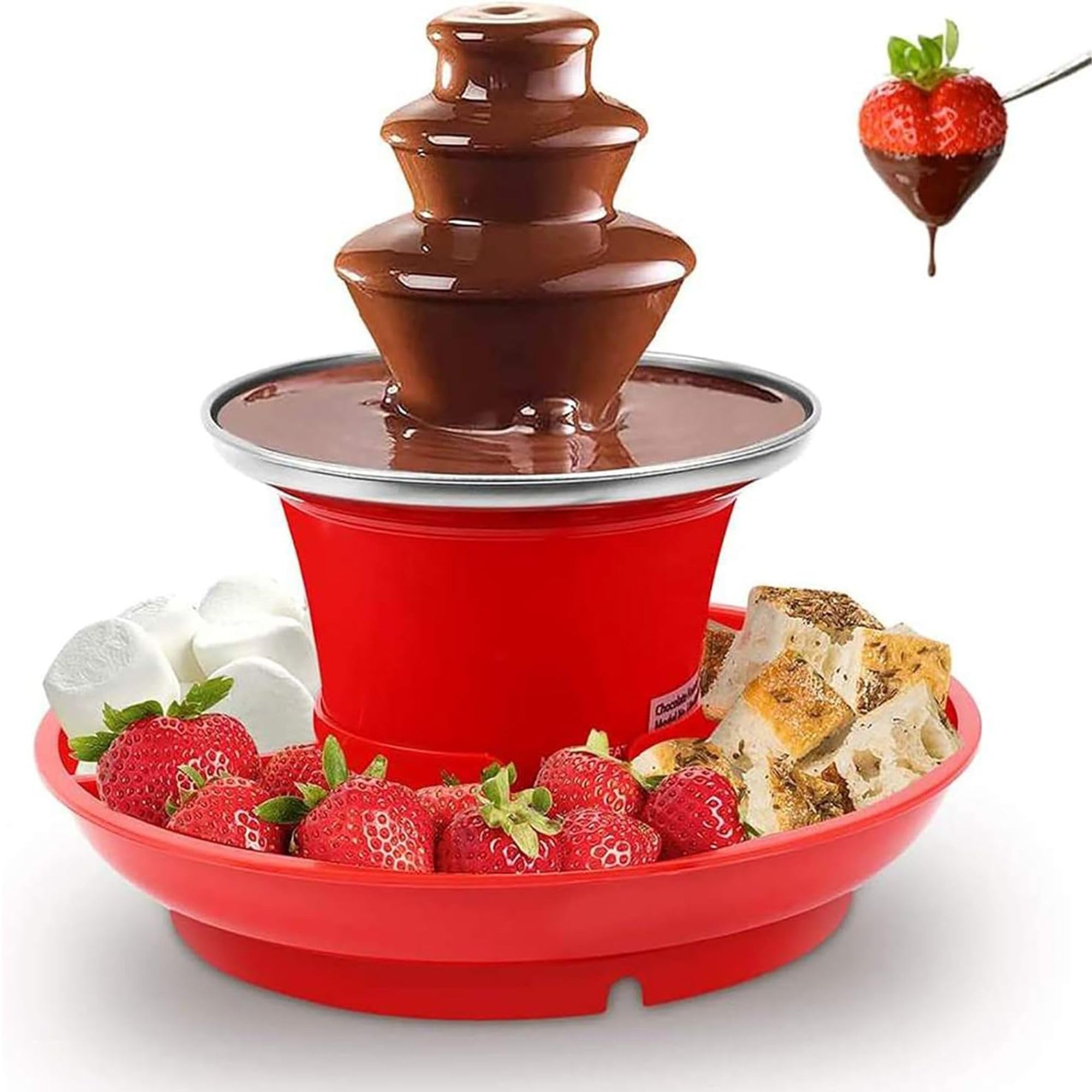 Fontana elettrica per fonduta di Cioccolato a 3 Livelli