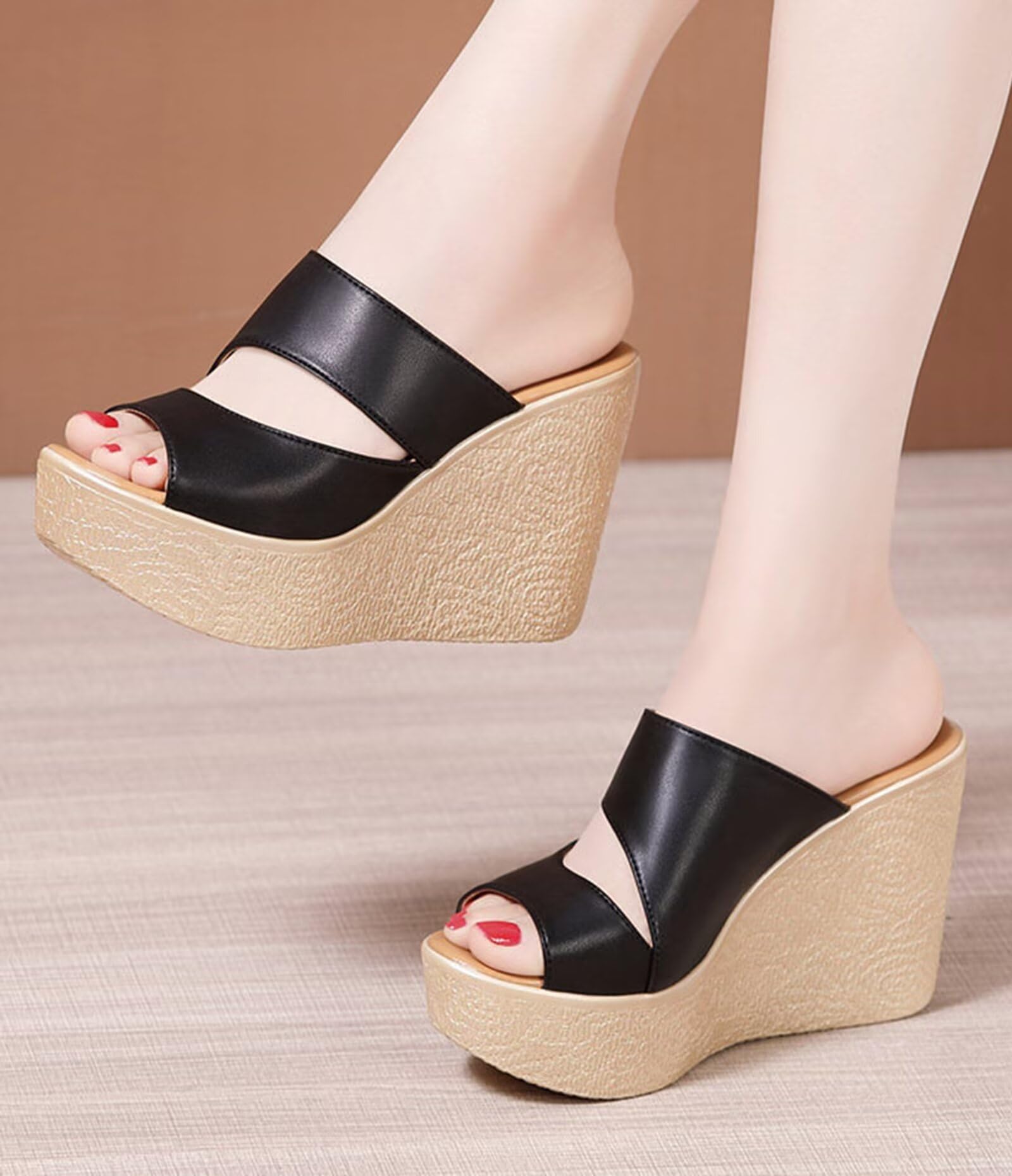 HNVAVQ Sandali Donna Comodi Zeppa con Plateau Scarpe Estivi Tacco Alto 11CM