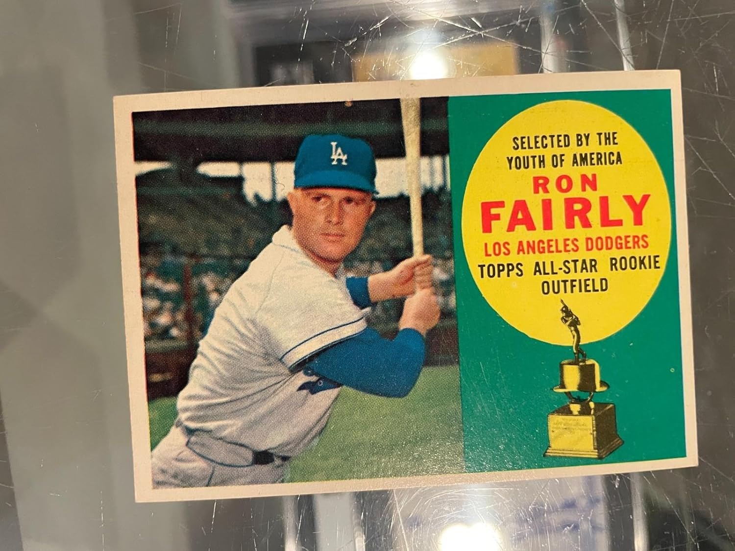 1960 Topps #321 Ron Fairly Rookie Los Angeles Dodgers Baseball Card Nm - Slabbed Baseball Cards