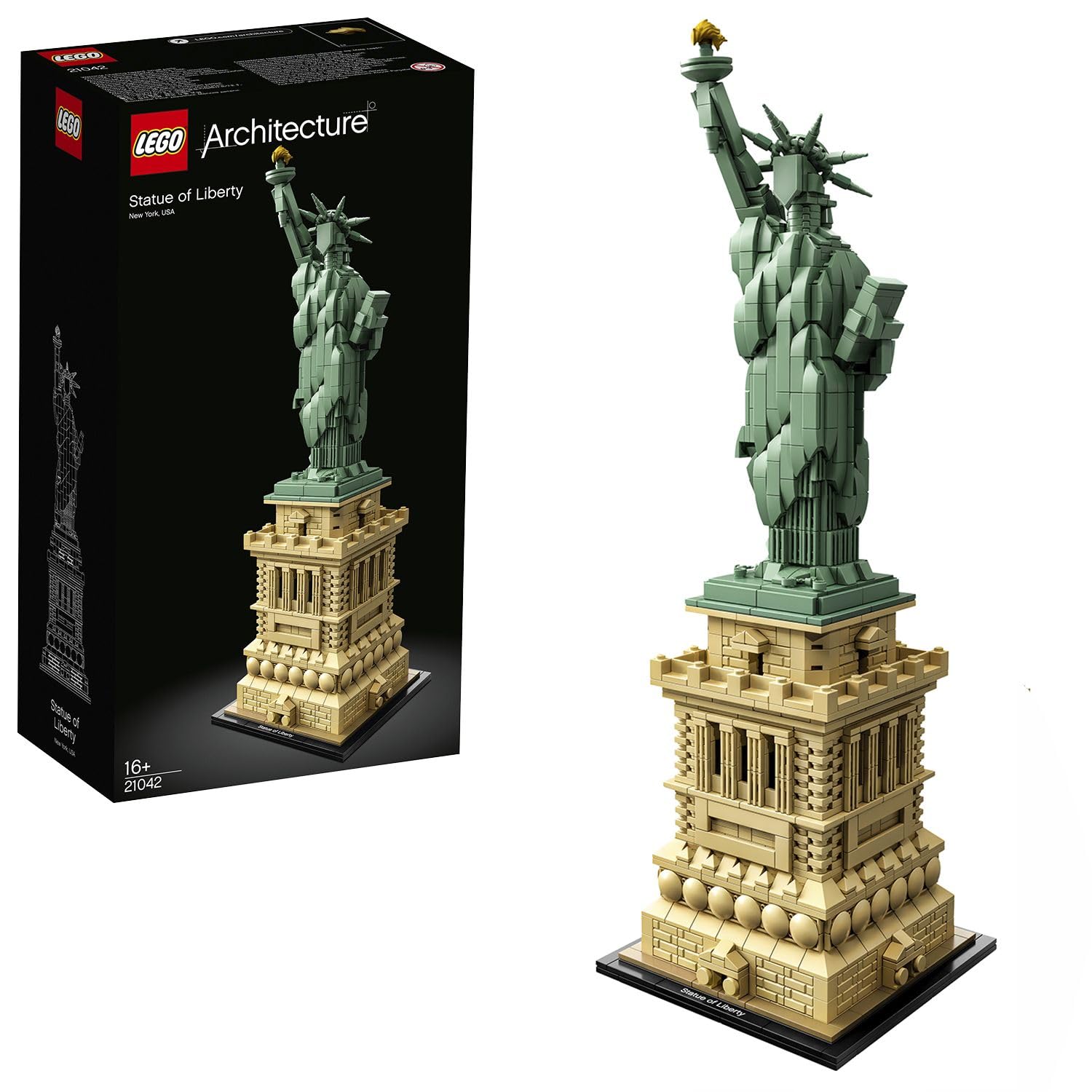 LEGOArchitecture Statue of Liberty Model Kit for Adults to Build, Collectable New York Souvenir Building Set, Gift Idea for Women, Men, Her or Him, Home Decor, Creative Activity 21042