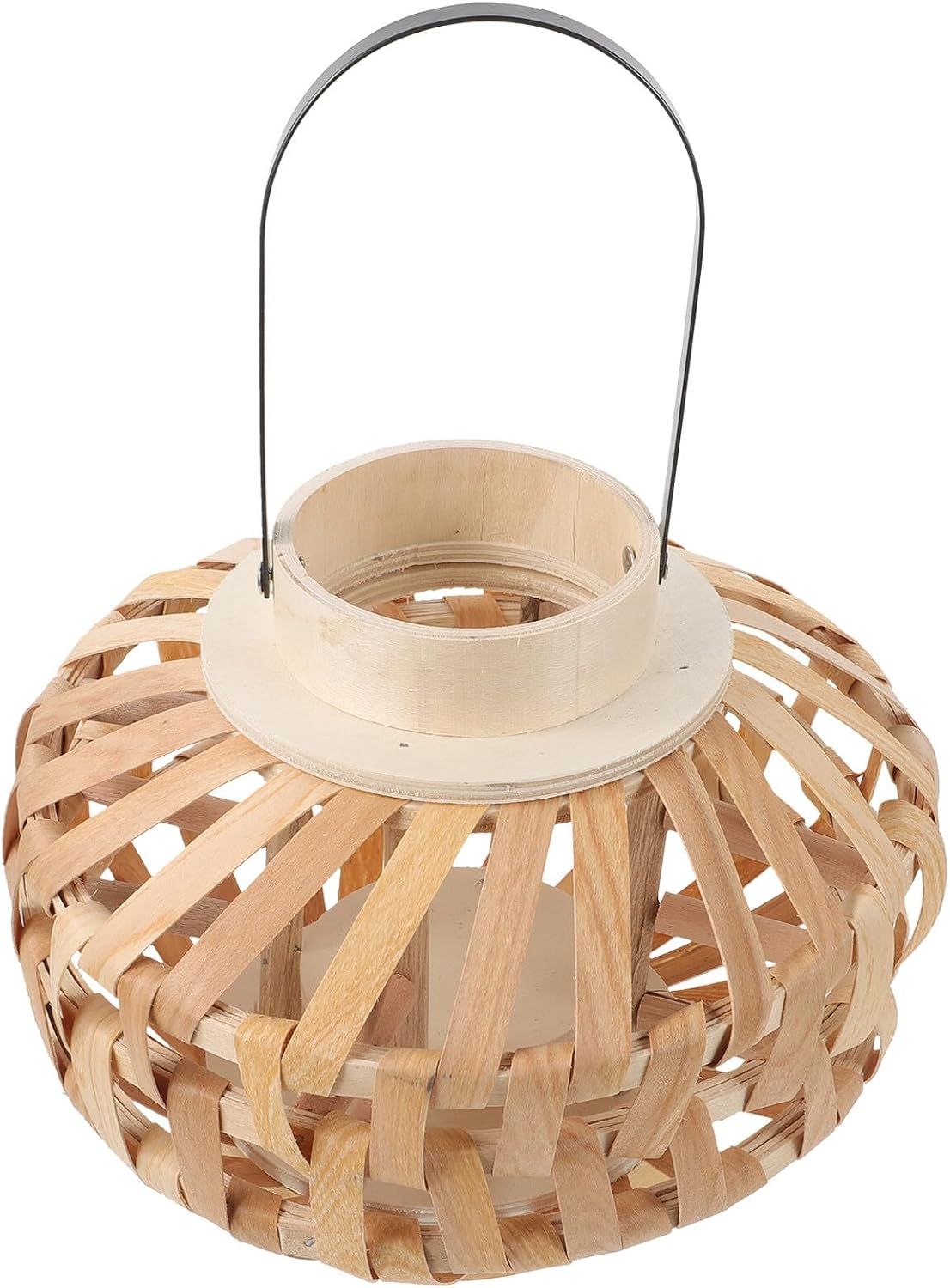 Vintage Small Woven Candle Lantern Decorative Candle Holder for Indoor and Hospitality Tabletop Rustic Hanging Tea Light Candlesticks Retro Dinner Party Décor