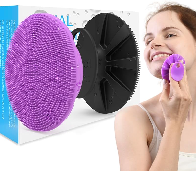 Escova manual de limpeza facial de silicone BEAUTAIL FB01, Pacote com 2