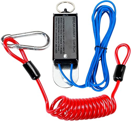 Tongze Kit universal de separación de remolque interruptor eléctrico de separación de remolque con cable de emergencia de 4 pies para accesorios de
