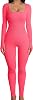 OQQ Women Long Sleeve Yoga Jumpsuits Workout Ribbed Bodysuits Pants Sexy One Piece