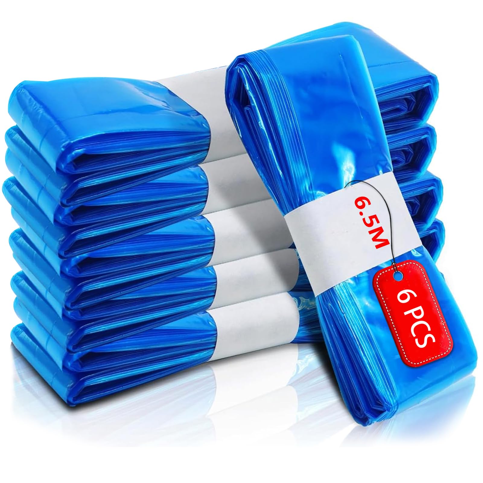 6.5M Recambios Compatible con Tommee Tippee 6 Piezas,Longitud Extendida, Engrosada Recambio Papelera Pañales Compatible con Tommee Tippee,Angelcare, Foppapedretti,LitterLocker, etc.