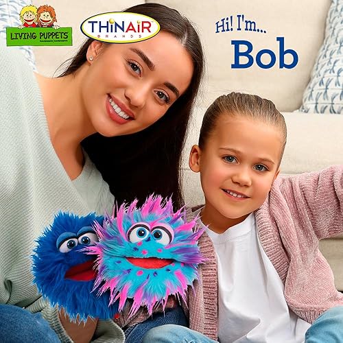 Miniatura 3 de Living Puppets - Bob The 9 pulgadas Multicolor Friendly Monster, marioneta de mano de felpa para niños y niñas