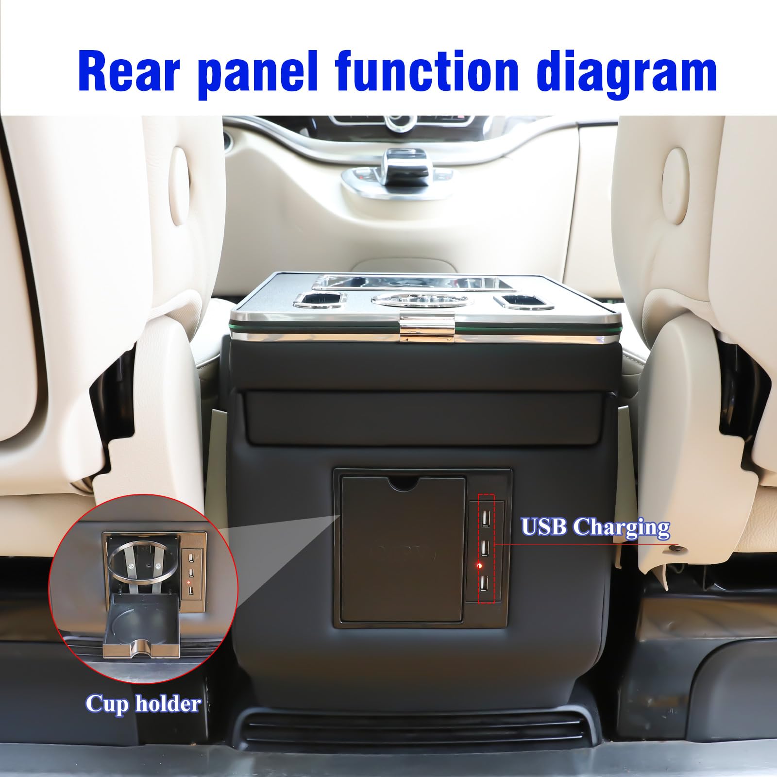 Xxjolavv Mittelkonsole Für Mercedes V-Klasse - Mit LED-Beleuchtung & Stauraum