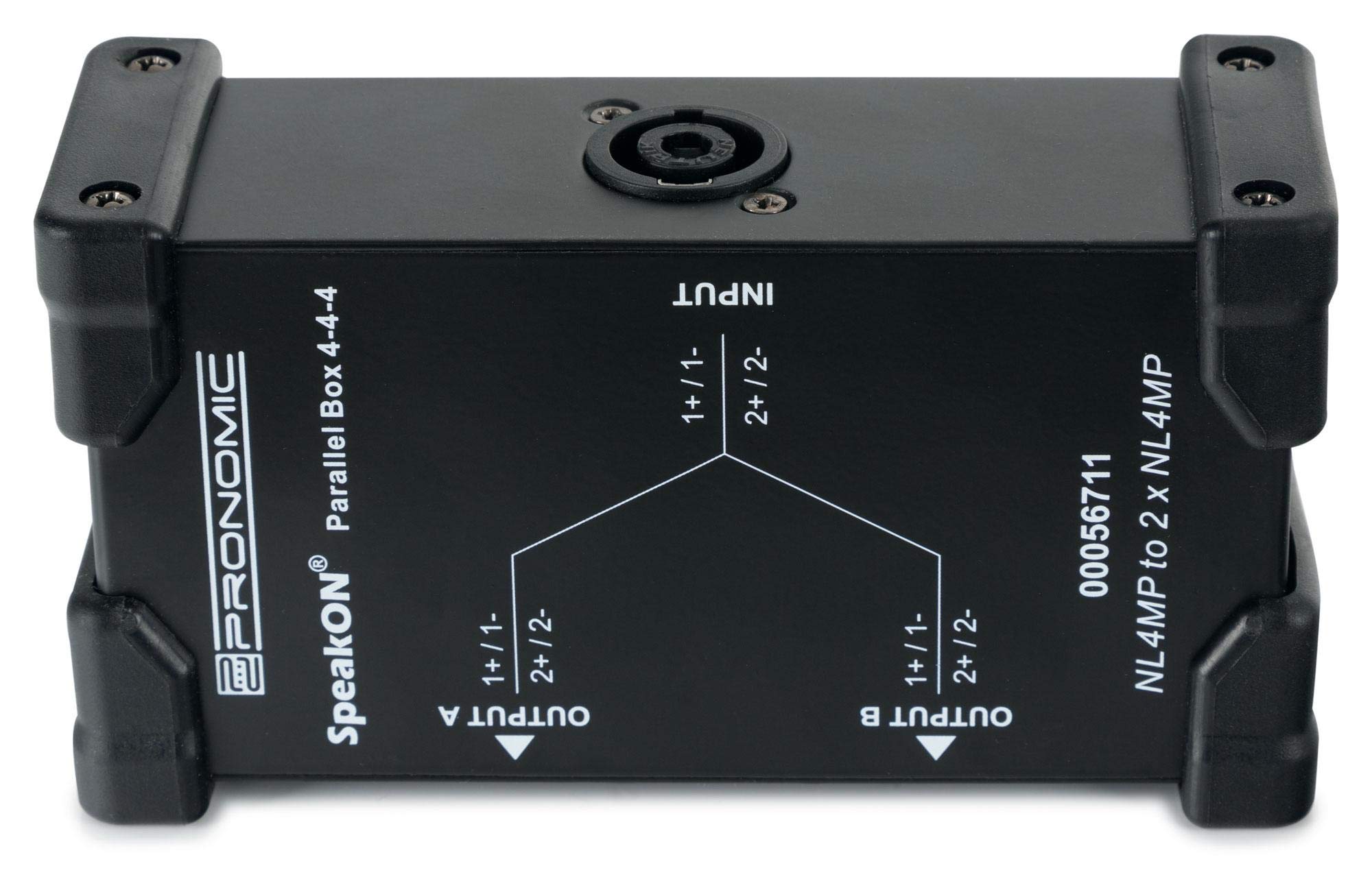 Pronomic Boîte Parallèle Speakon 4-4-4 - Splitter pour câble Speakon - divise un signal 2 ou 4 pôles en 2 signaux - connecteurs Neutrik d'origine - boîtier robuste en acier - noir