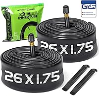 Vista 1 de Juego de 2 cámaras para bicicleta de 12"/14"/16"/18"/ 20"/ 22"/24"/ 26"/27.5"/28"/29" x1.75/1.95/2.10/2.125 con 2 palancas para neumáticos