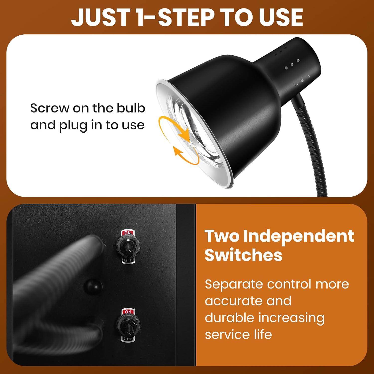 Food Heat Lamp, Commercial Food Warmer 550W Dual Head Heat Lamp for Food, Stainless Steel Catering Food Warming Lamp for Kitchen Restaurant Cafeteria