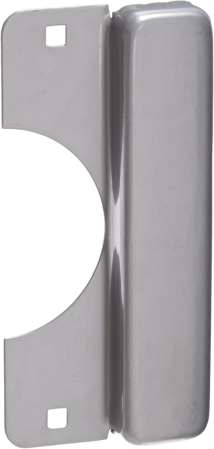 Don-Jo LELP 208 12 Gauge Steel Latch Protector, Silver Coated Finish, 3-1/2" Width x 8" Height, for Electric Strikes (Pack of 10)