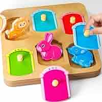 SYHLN Animal Peg Puzzles Wooden Toys For 1 2 Year Old | FindTheDeal