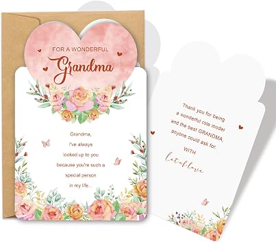 Happy Mothers Day Card for Grandma, Grandmother Mothers Day Card, Mothers Day Gift Idea from Granddaughter