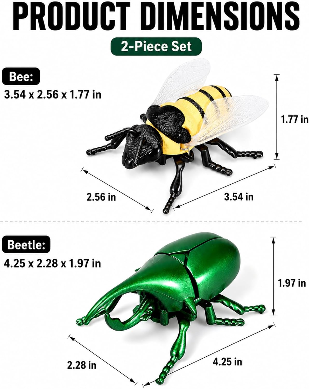 2PCS Wind-Up Insect Toys, Realistic Crawling Bug Toys for Kids image 3