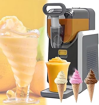 Commercial Slushie Machine for Home Use - Soft Serve, Slushies, Fro-Zen Cocktails Slushy Maker with 5 Preset Programs and 9-Gear Hardness Adjustment, No Ice Required