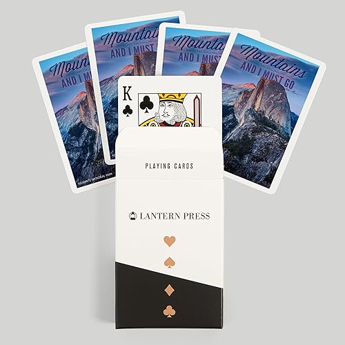Miniatura 6 de Lantern Press Parque Nacional de Yosemite, California, The Mountains are Calling, Half Dome y Sunset (52 cartas de juego, baraja de cartas de tamaño