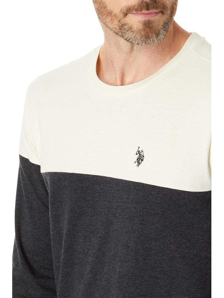 U.S. POLO ASSN. Long Sleeve Tee C/S Color-Block Small Pony