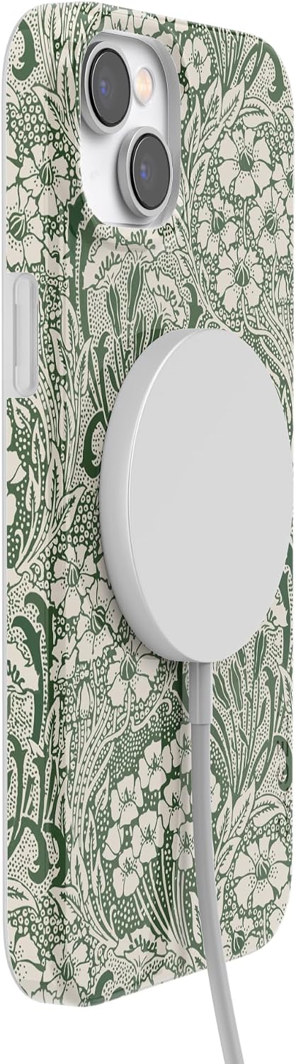 Casely iPhone 14 Plus Case | Mystic Meadow | Green Gardens | Compatible with MagSafe | Classic Ultra Slim Design