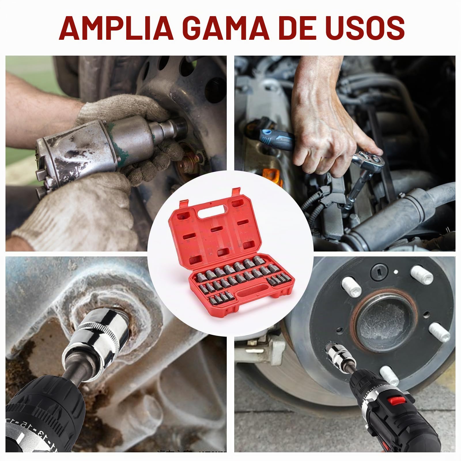 Kit de 25 Extractor de Tornillos Rotos, Saca Tornillos Rotos, Extractor de Tornillos Dañados - Elimina Fácilmente Tornillos Rotos y Oxidados