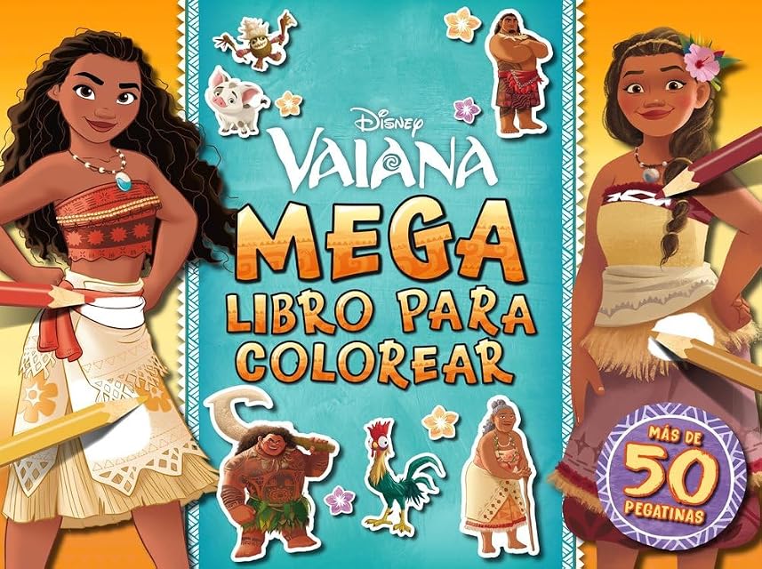 Portada de Vaiana. Megalibro para colorear