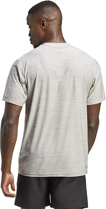 adidas Men's Train Essentials Stretch Training Tee, MGH Solid Grey/White/Black, XXL
