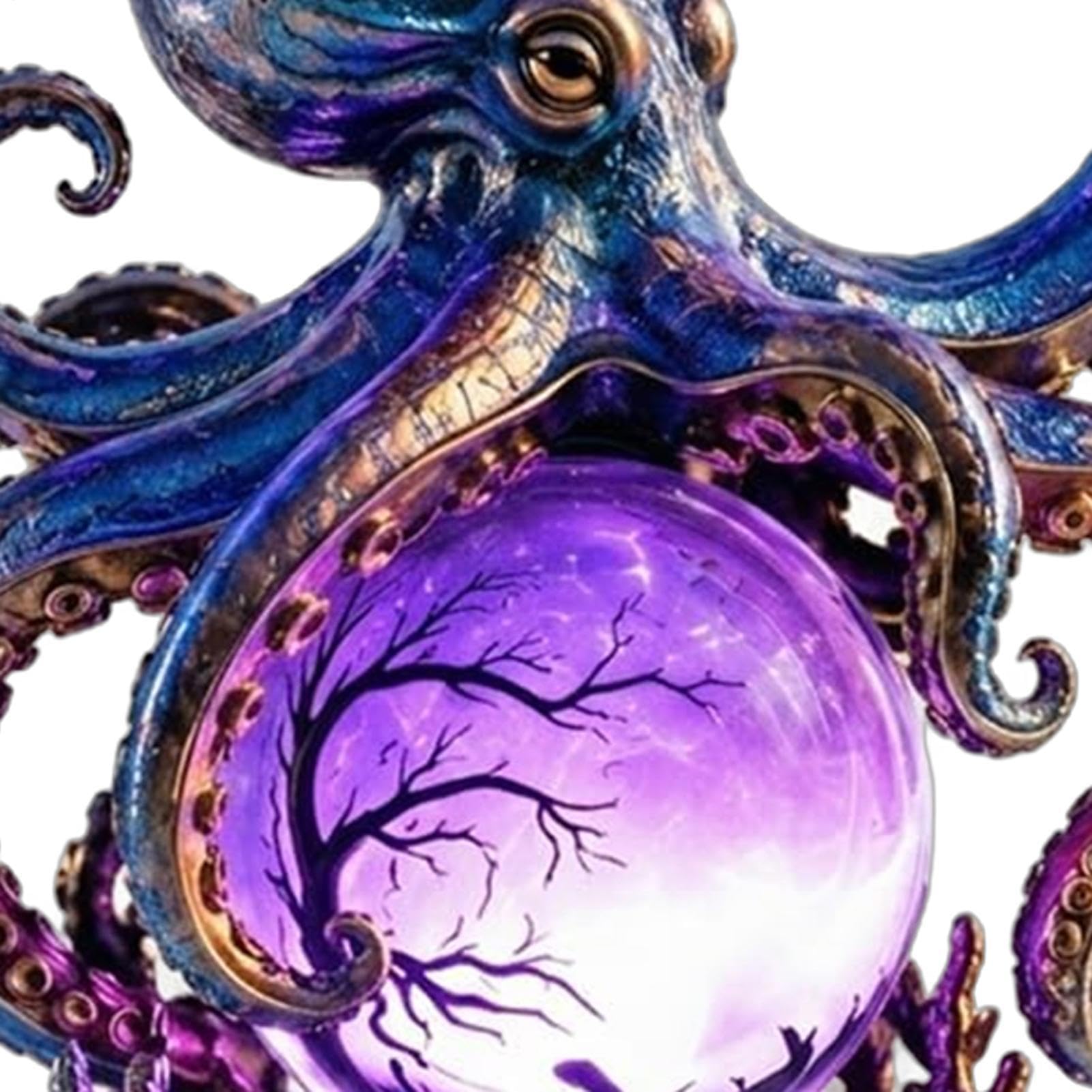 Lampada a forma di polpo divertente in resina alimentata tramite USB, decorazione di Halloween | Deep Sea Statua Lampada da Tavolo Notte per Casa Camera da Letto Dormitorio Ufficio Scrivania Mensola Tavolo Angolo Lettura
