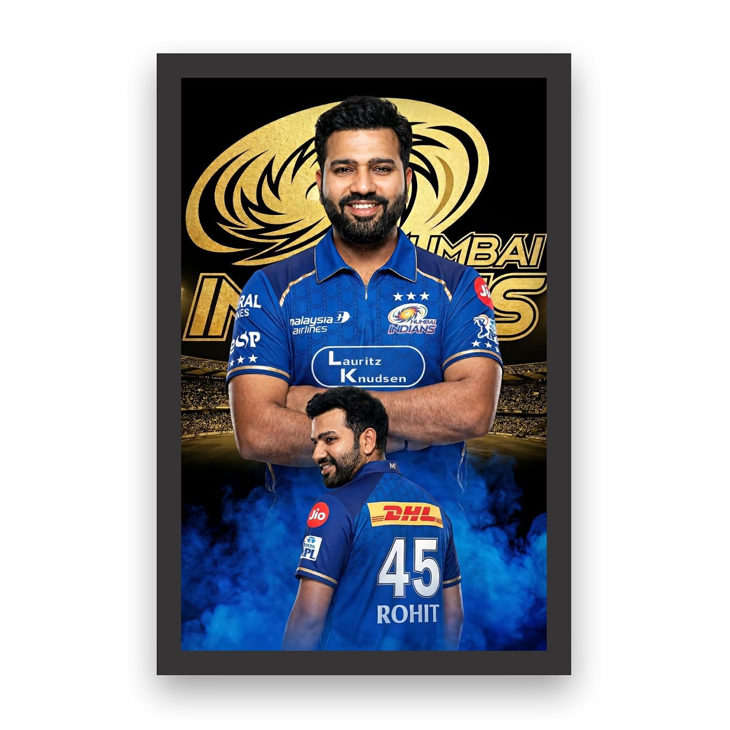 Mad Masters Rohit Sharma Mumbai Indians Premium Photo Frame, Hitman Fan ...